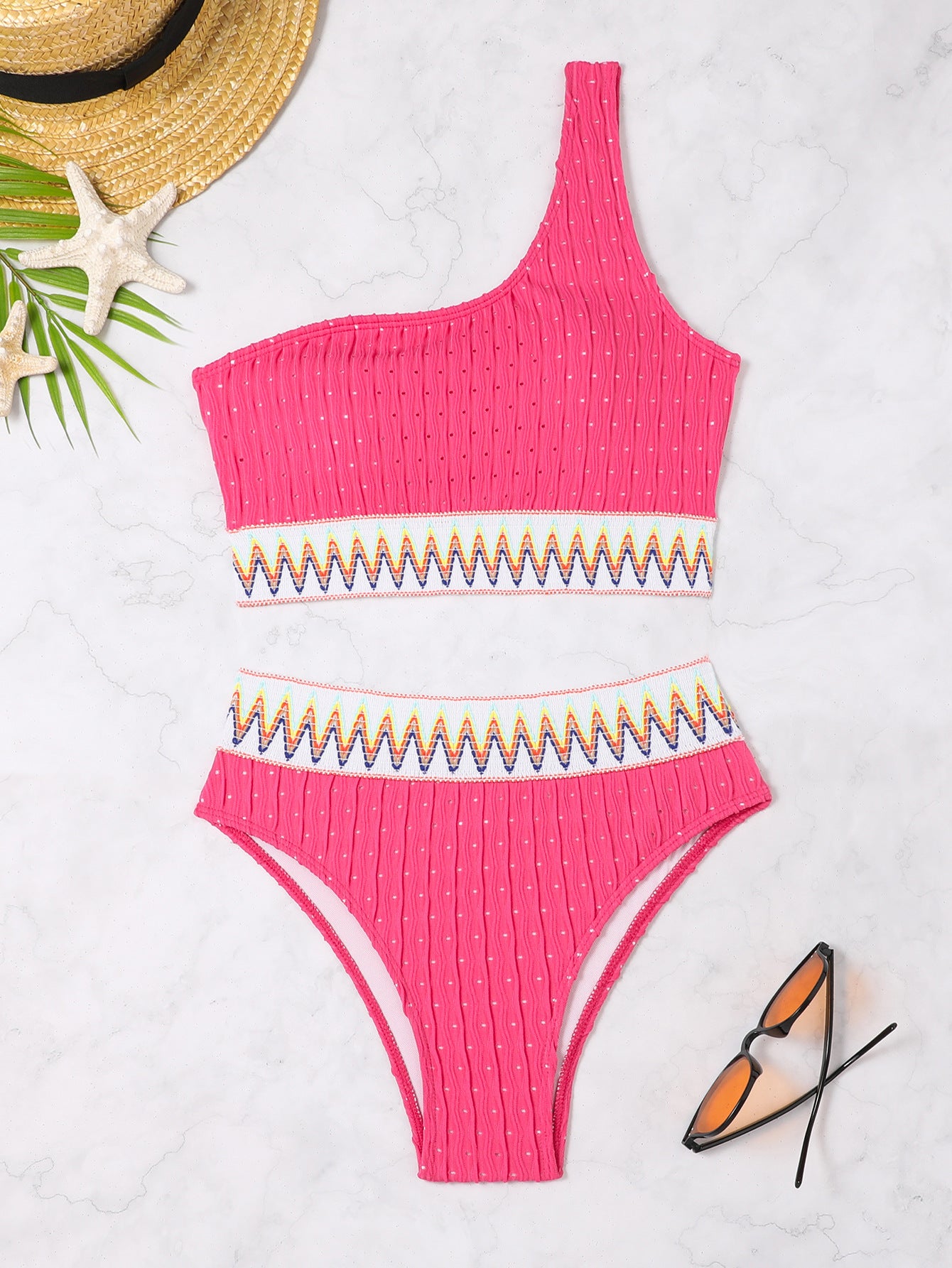 Split shoulder bikini