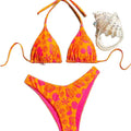 Swimwear Printed Tie-Up Sexy Three-Piece Separated Bikini Swimsuit Bikini