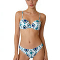 Two-Piece Bikini Swimwear Set with Hard Case, Hot Tub Bathing Suit