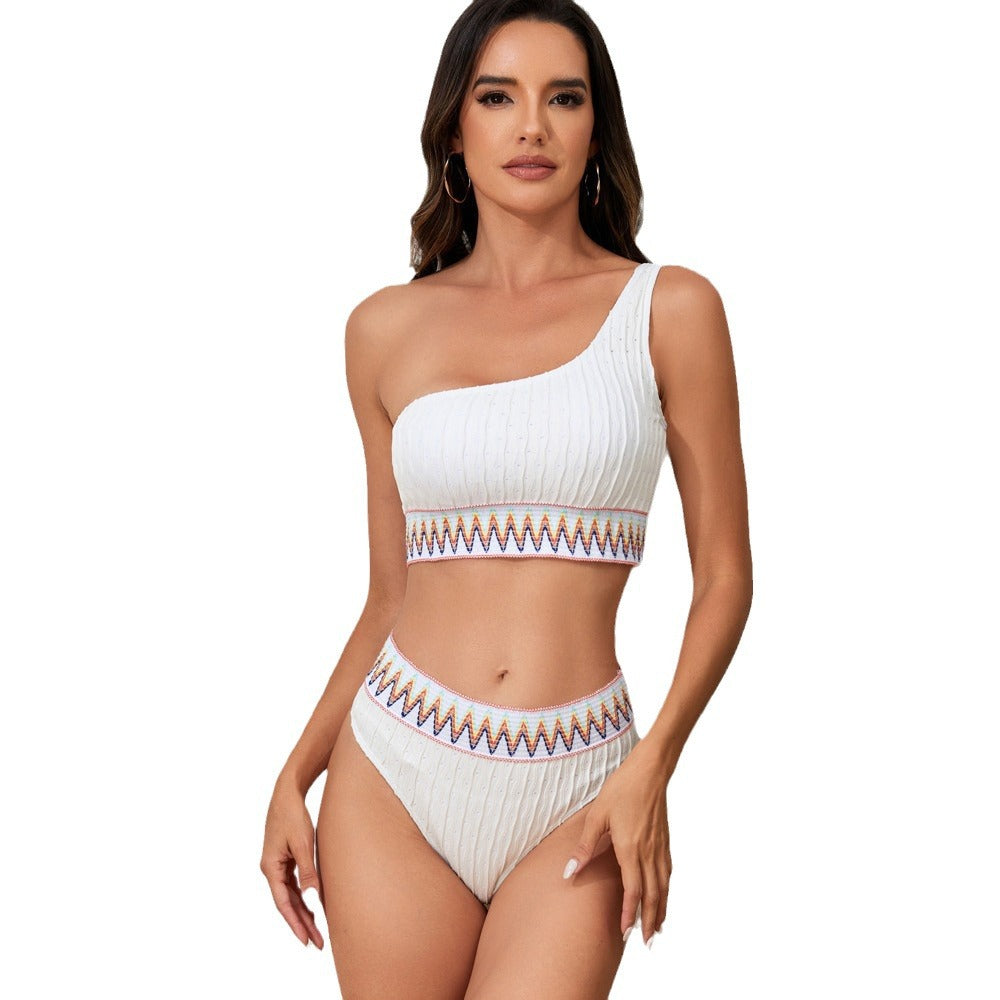 Split shoulder bikini