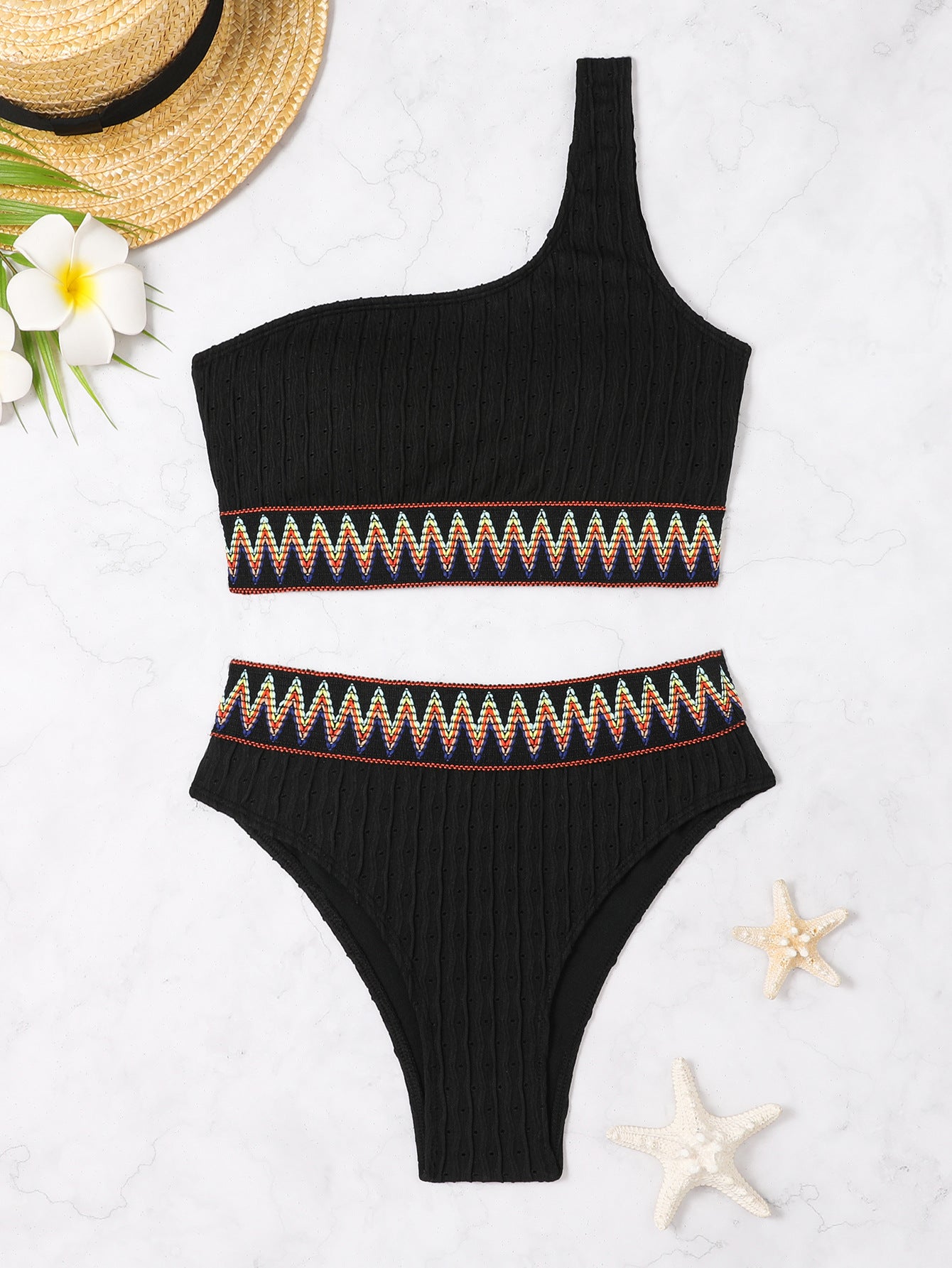 Split shoulder bikini