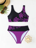 Ladies' split swimsuit with chest cushion