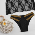 Bikini Set for Women, Sexy Lace Two-Piece Swimsuit with Hard Cup Cover-Up