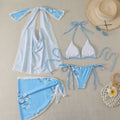 Bikini Swimwear Set with Strapless Halter Neckline Sexy Two-Piece Beachwear