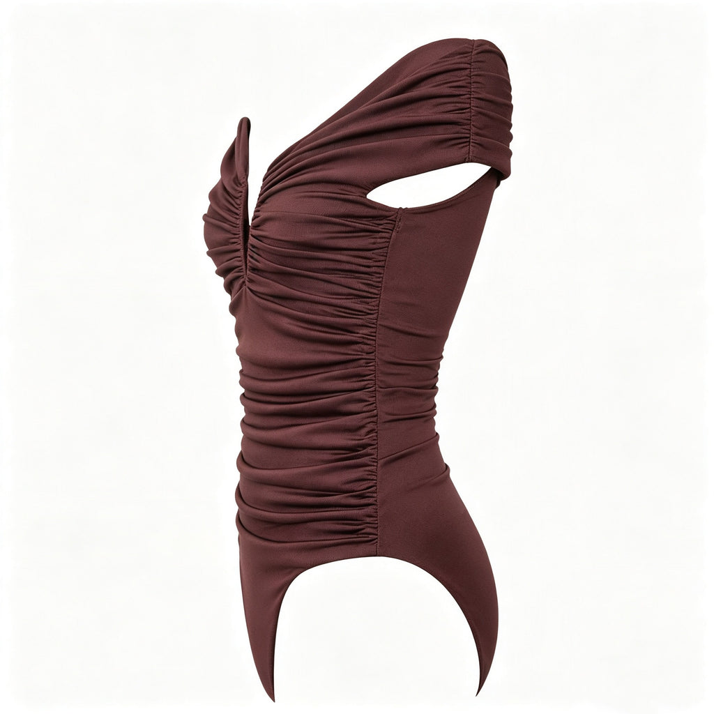 Off-Shoulder High-Quality One-Piece Swimsuit