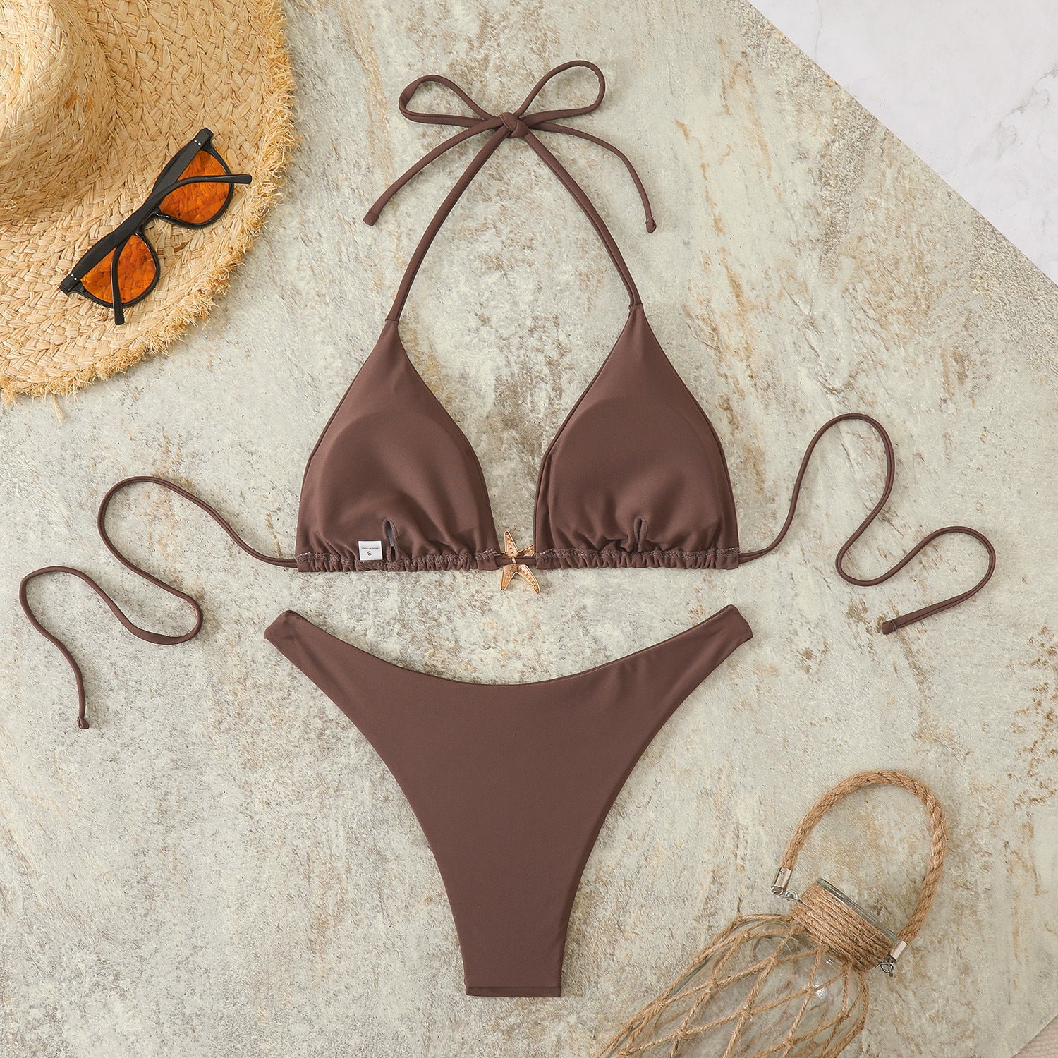 Sexy Bikini Set for Women with Thin Straps