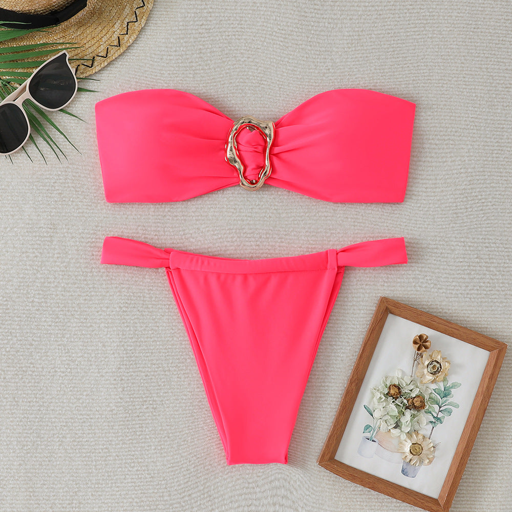 Ring Bikini Strapless Cross-border Separated Swimwear