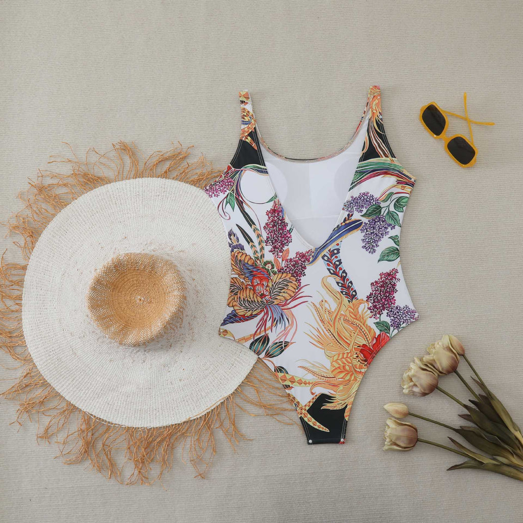 One-Piece Swimsuit with Elegant Design for Beach