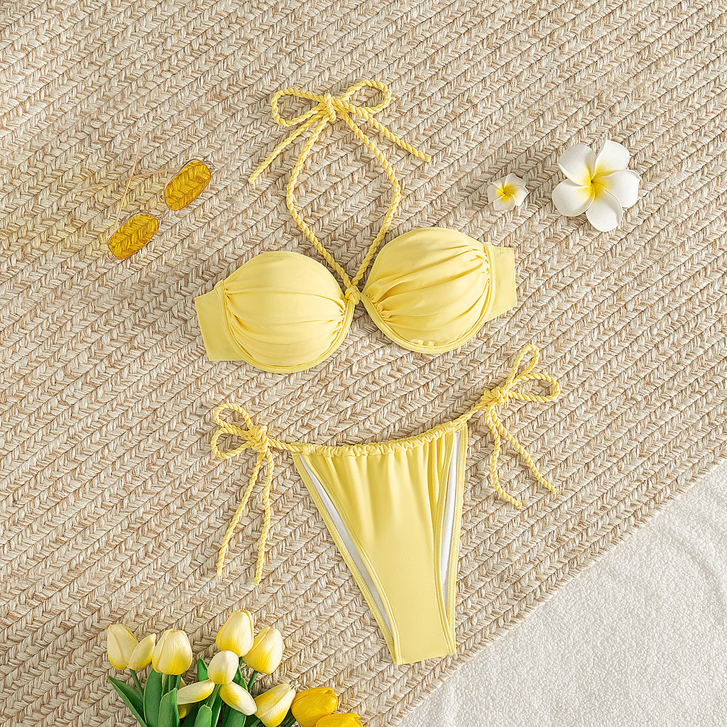 Sexy Strappy Halter Bikini Swimwear for Women