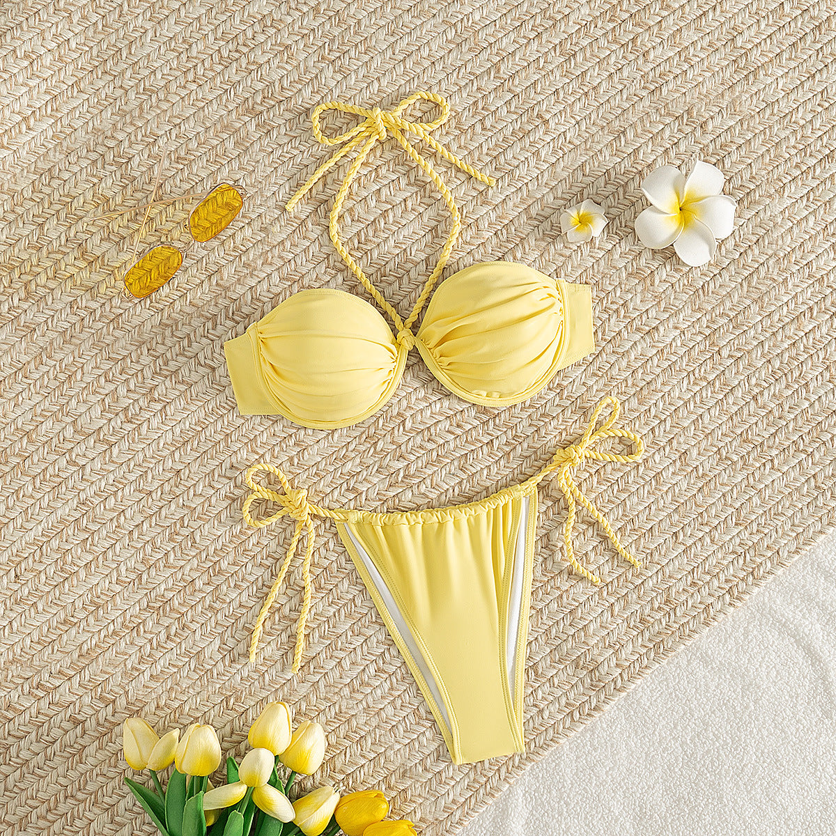 Sexy Strappy Halter Bikini Swimwear for Women