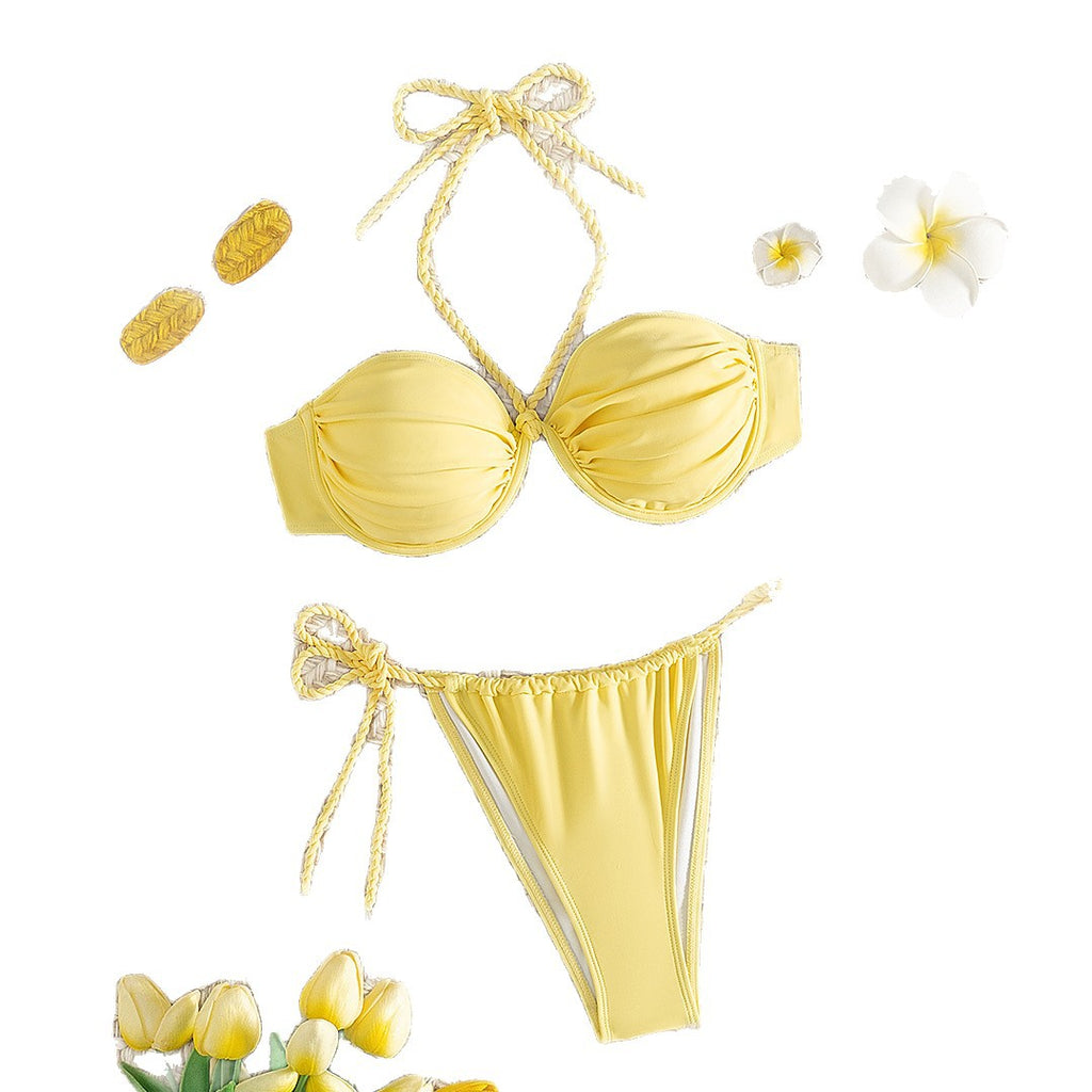 Sexy Strappy Halter Bikini Swimwear for Women