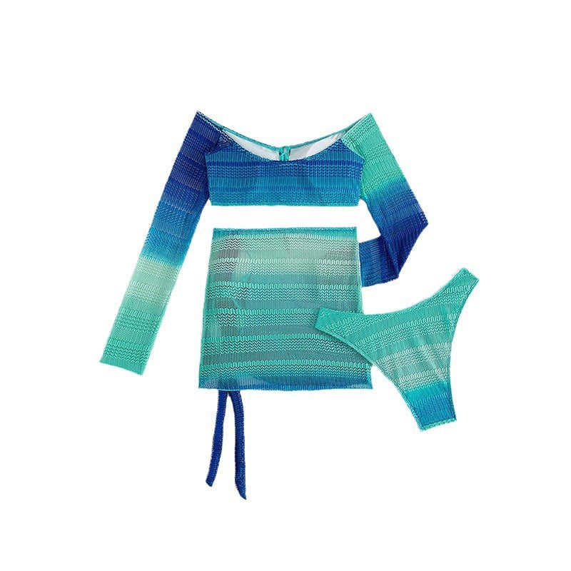 Hooded Mesh Long Sleeve Beach Dress for Women