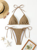 Binding three-point bikini