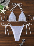 Bareback strap three-point bikini