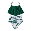 Slimming Tummy Coverage Solid Color Bikini Swimwear for Women