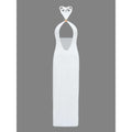 cover-up fitted long dress backless beach vacation swimwear