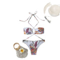 Tropical Floral Print Bikini Set  Swimwear