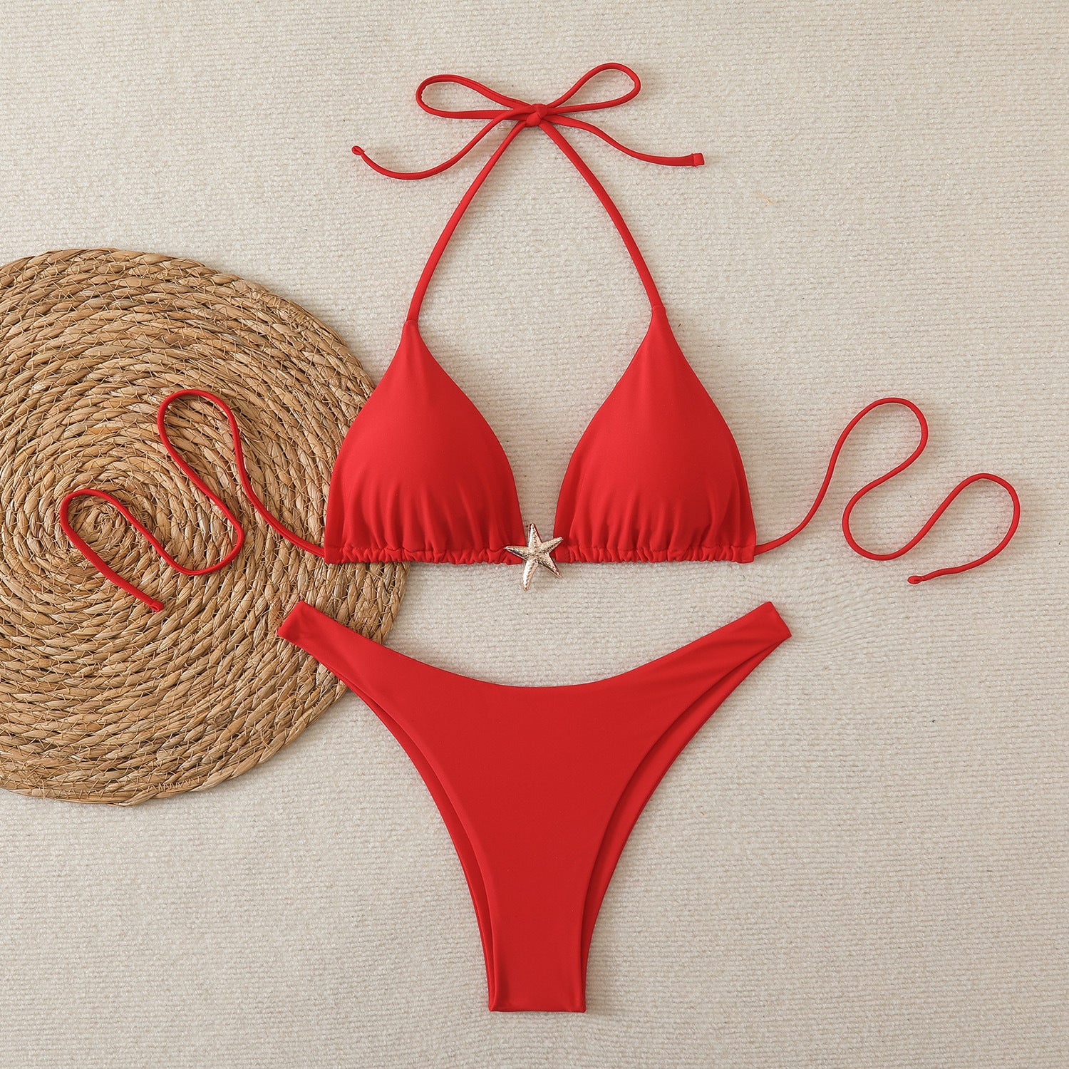Sexy Bikini Set for Women with Thin Straps