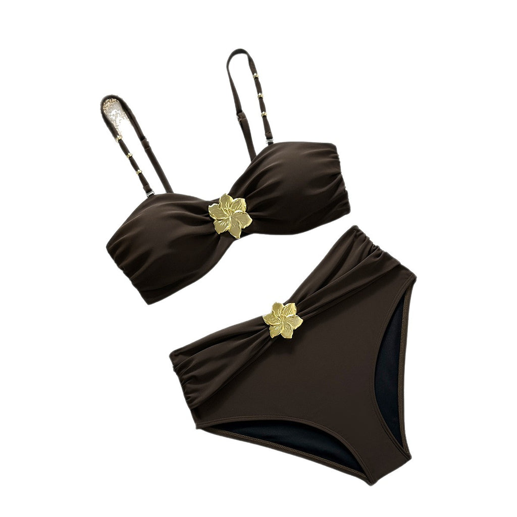 Strap Split Swimsuit Female Sexy High Waist Bikini